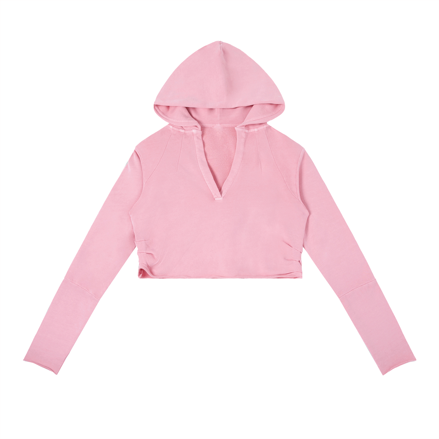 Vintage Kapuzenpullover mit offener Kante