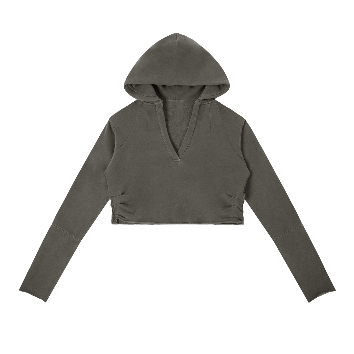 Vintage Kapuzenpullover mit offener Kante