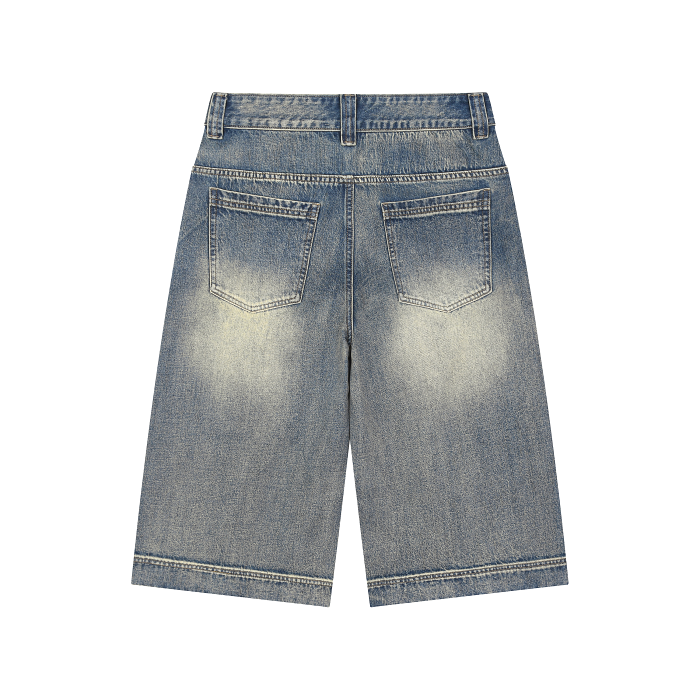 Vintage Baggy Denim-Shorts mit Lycoris-Radiata-Blume