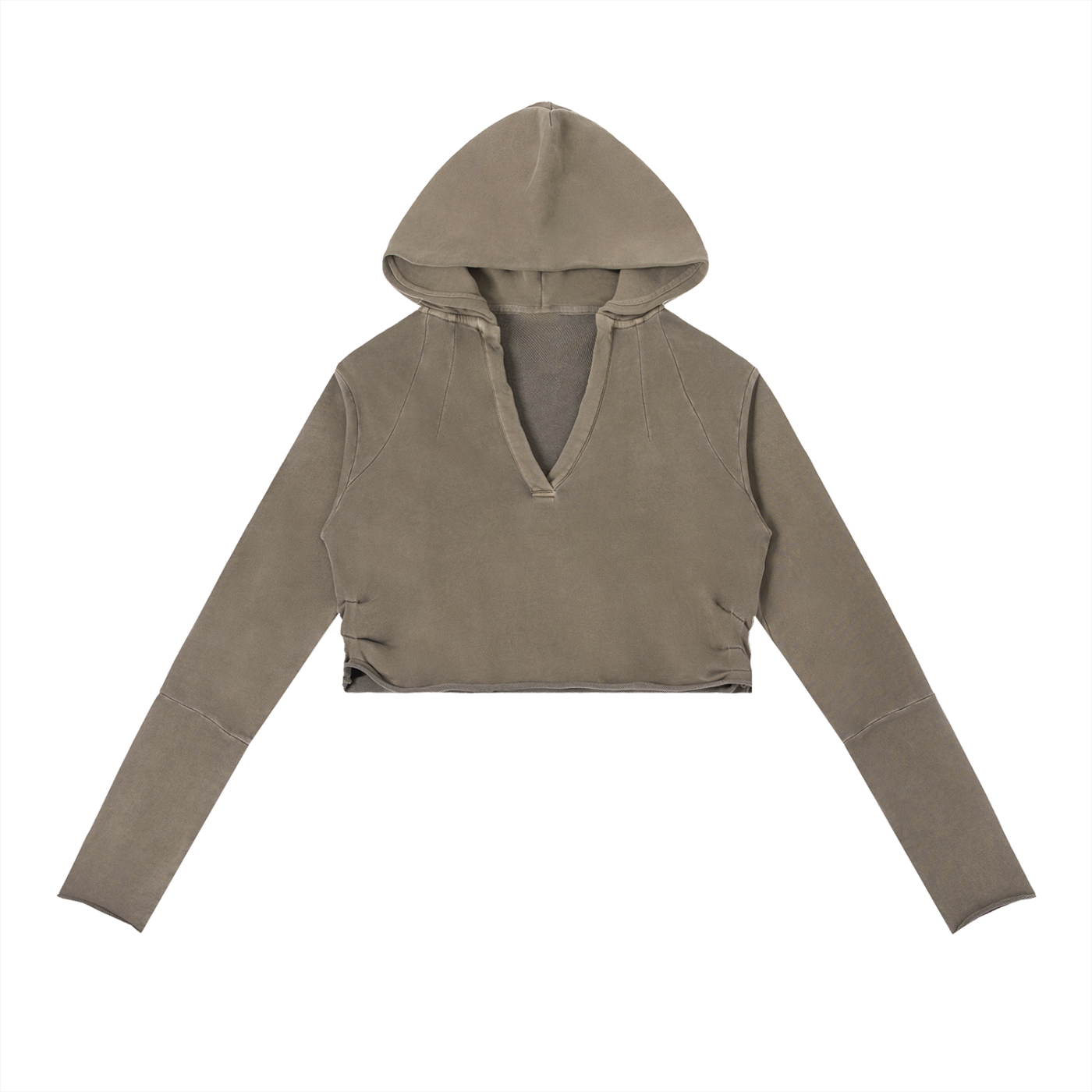 Vintage Kapuzenpullover mit offener Kante
