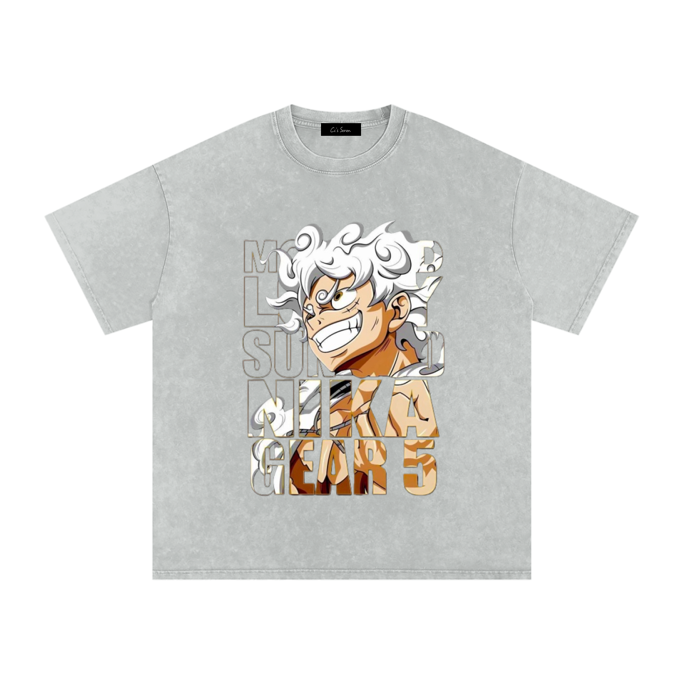 Snow-Washed Oversized Baumwoll-T-Shirt