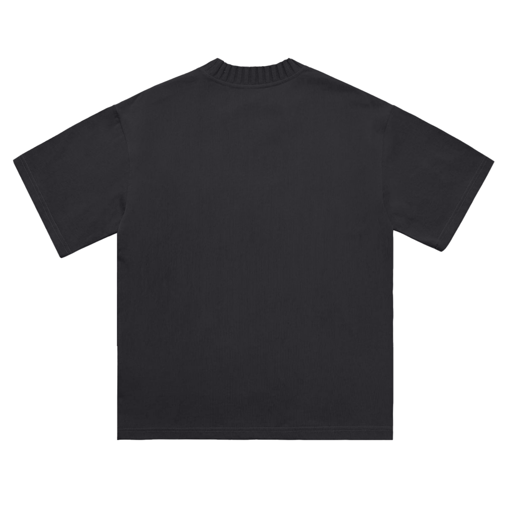 Schweres, gestricktes Rundhals-T-Shirt