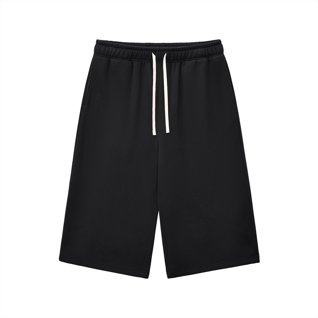 Entspannte Dreiviertel-Sweatpants mit Kordelzug