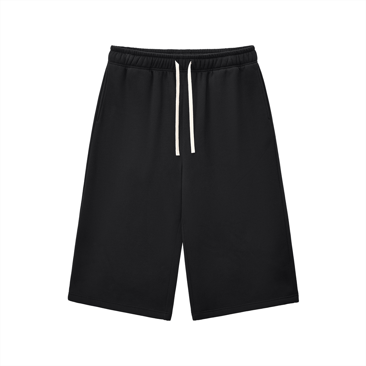 Entspannte Dreiviertel-Sweatpants mit Kordelzug