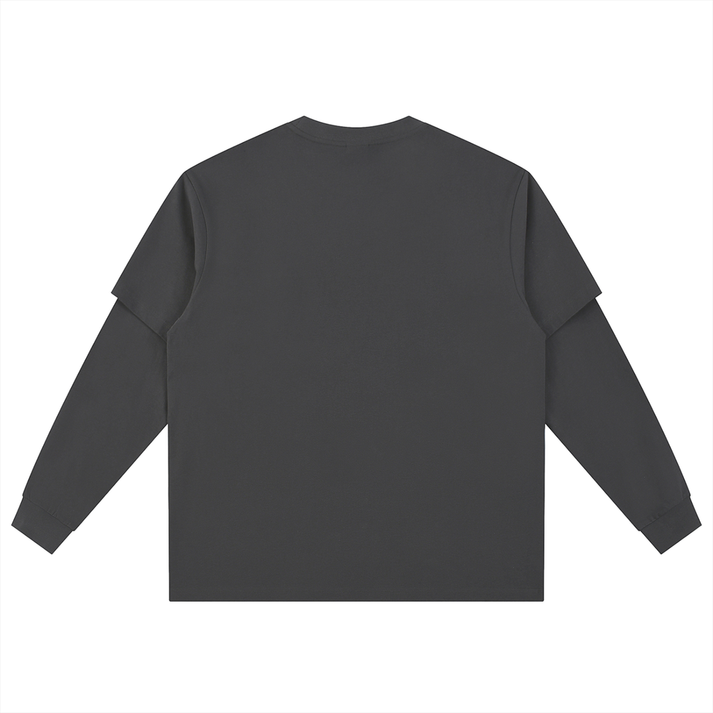 Langarm-Oversize-T-Shirt im Lagenlook