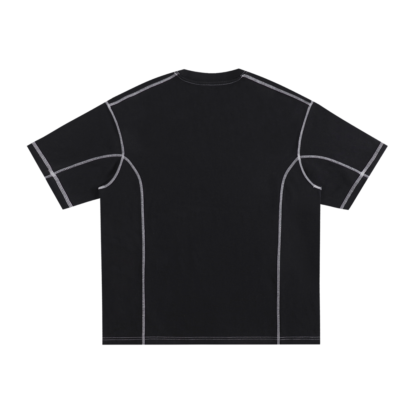 Streetwear T-Shirt aus Baumwolle mit Kontrastnähten