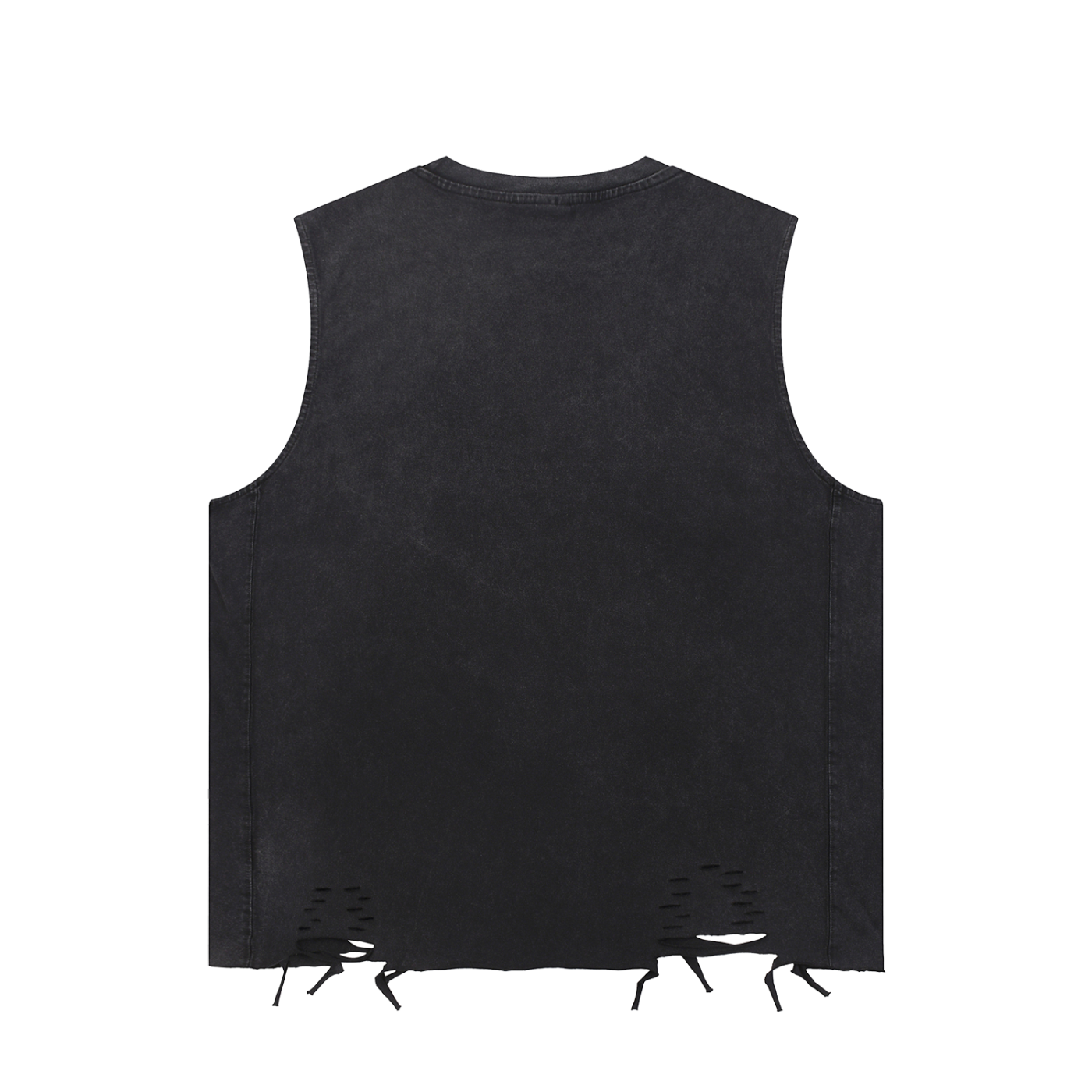 Snow-washed Tanktop mit offenen Kanten