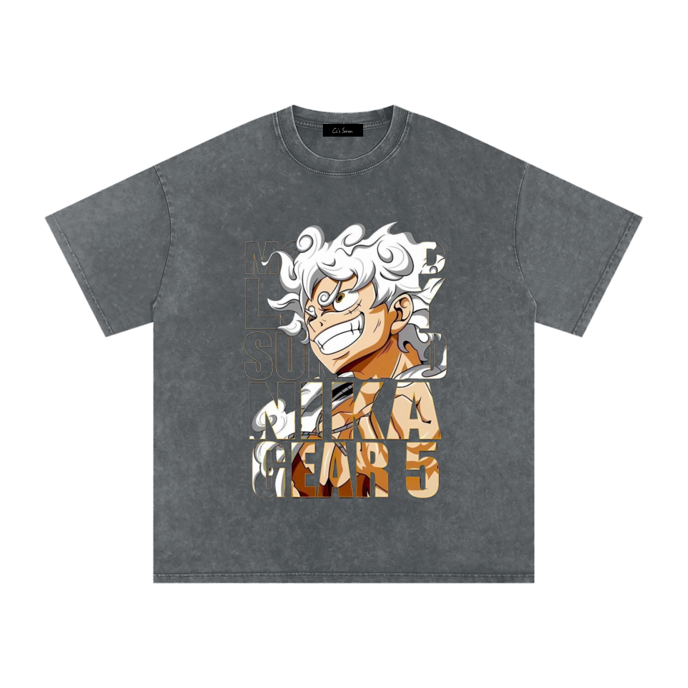 Snow-Washed Oversized Baumwoll-T-Shirt