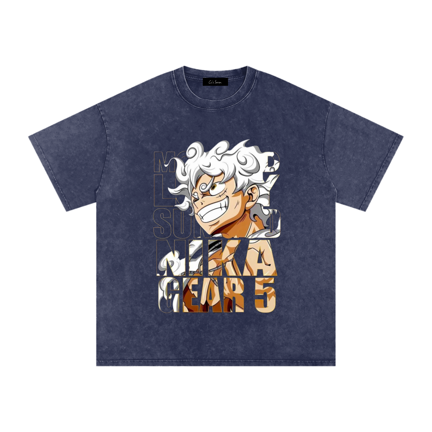 Snow-Washed Oversized Baumwoll-T-Shirt