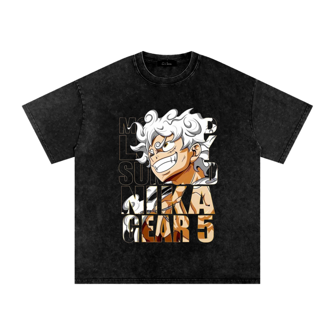 Snow-Washed Oversized Baumwoll-T-Shirt