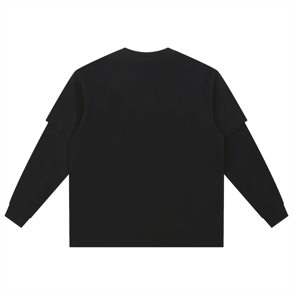 Langarm-Oversize-T-Shirt im Lagenlook