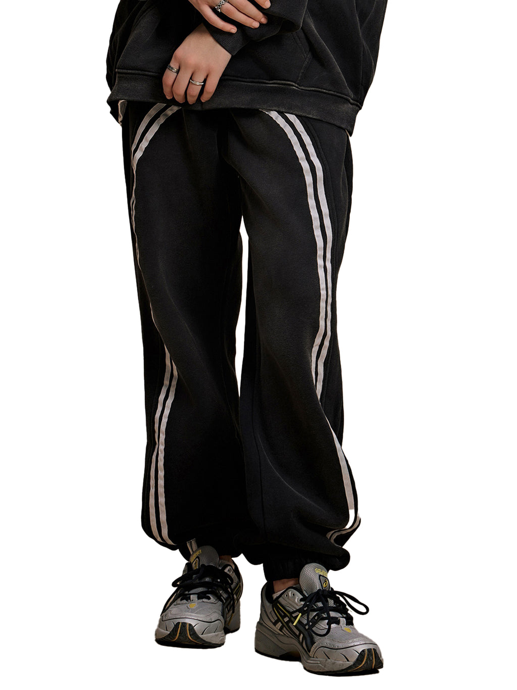 Sun Fade Contrast Tape Fleece Jogginghose